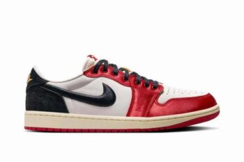 Air Jordan 1 Low OG x Trophy Room Sail Varsity Red