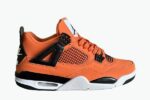 Cheap Retro Air Jordan 4 Orange Black Men's