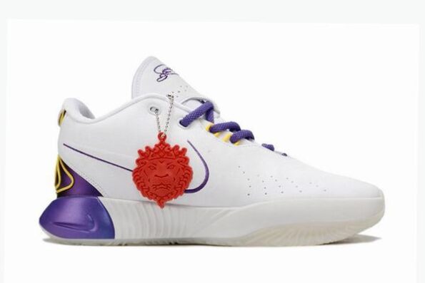 Zoom LeBron 21 White Purple Low Low Men's