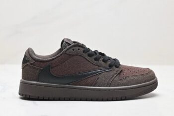 Travis Scott x Air Jordan 1 Low Reverse Mocha Brown Black Men's