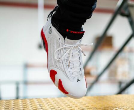 cheap Air Jordan 14 White Red Chicago release for sale