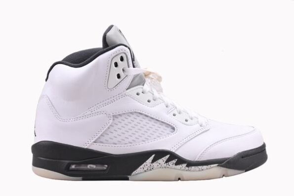 Cheap Air Jordan 5 Sail Metallic Silver White Black Men's