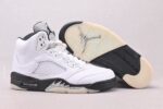 Cheap Air Jordan 5 Sail Metallic Silver White Black Men’s