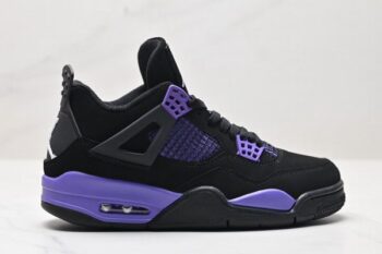 Air Jordan 4 Black Purple thunder Men's