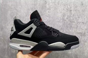 Retro Air Jordan 4 Black Grey White