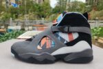 Air Jordan 8 Grey Black Blue Orange Men's