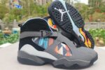 Air Jordan 8 Grey Black Blue Orange Men’s