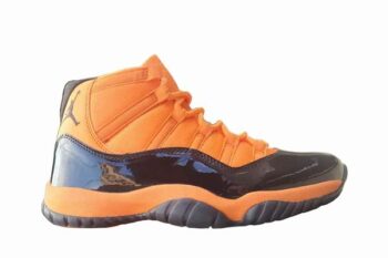 Cheap Retro Air Jordan 11 Orange Black Men's