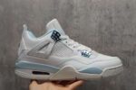 Retro Air Jordan 4 Aluminum White Blue Men's