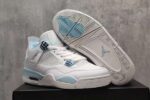 Retro Air Jordan 4 Aluminum White Blue Men’s