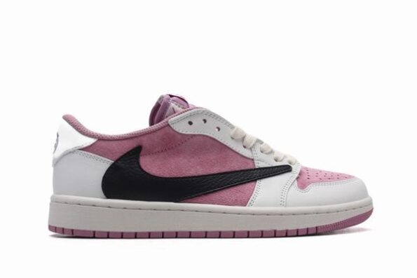 Travis Scott x Air Jordan 1 Low White Pink Black Men's