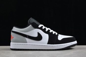 Air Jordan 1 Low White Grey Black Men's