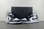 Air Jordan 1 Mid White Black Silver Men’s