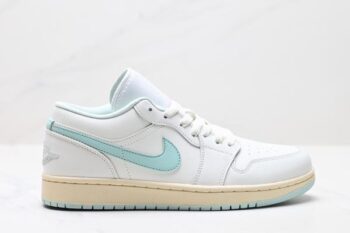 Cheap Air Jordan 1 Low White Green Women's