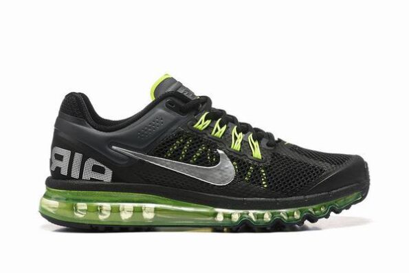 Air Max 2013 Black Silver Green Men's