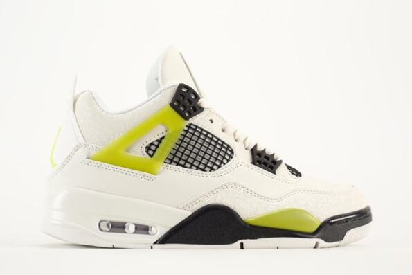 Air Jordan 4 White Black Lemon Yellow Men's