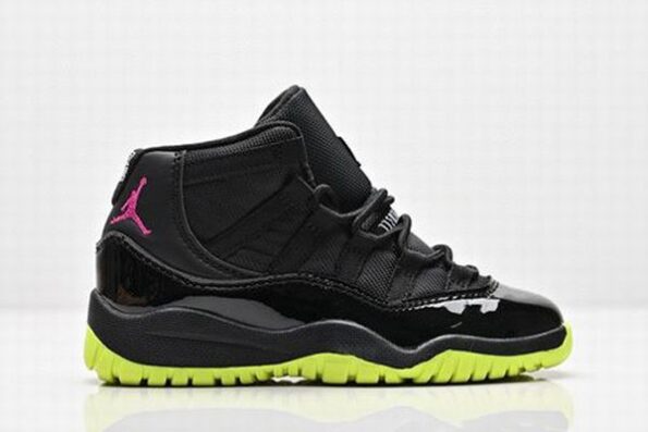 Retro Air Jordan 11 Black Green Kids