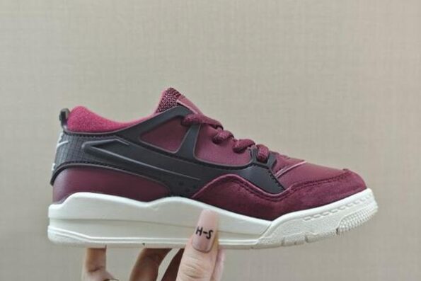 Air Jordan 4 RM Wine Red Black White Kids