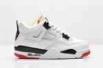 Retro Air Jordan 4 White Black Red Kids