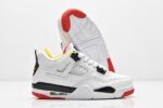 Retro Air Jordan 4 White Black Red Kids