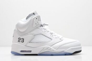 Retro Air Jordan 5 White Metallic Men's