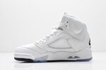 Retro Air Jordan 5 White Metallic Men’s