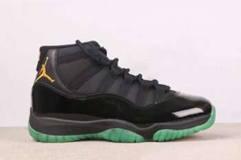 Air Jordan 11 Black Green Yellow Men's