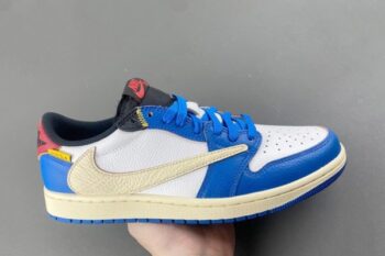 Travis Scott x Air Jordan 1 Low White Blue Red