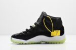 Retro Air Jordan 11 Black White Green Kids