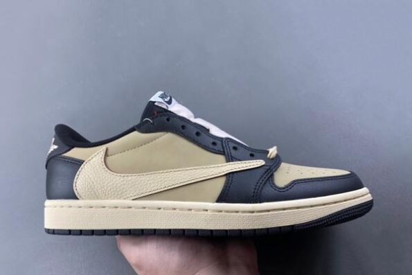 Travis Scott x Air Jordan 1 Low Khaki Black Men's