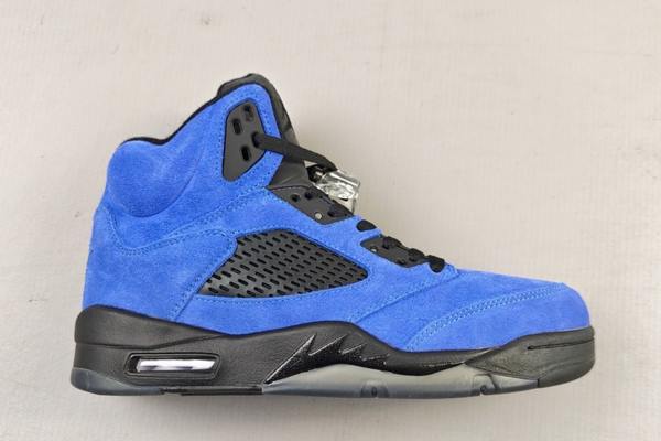 Retro Air Jordan 5 Blue Suede Men's Retro Air Jordan 5 Blue Suede Men's