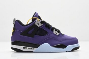 Air Jordan 4 Purple Black Kids