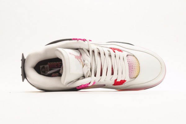 Air Jordan 4 Comic White Black Pink--- (3)