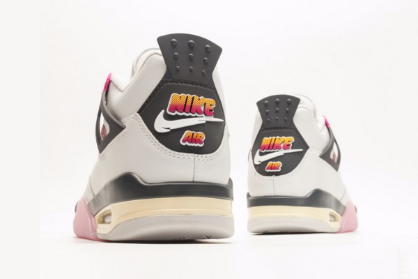 Air Jordan 4 Comic White Black Pink--- (5)