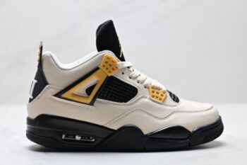 Air Jordan 4 Beige Yellow Black Men's