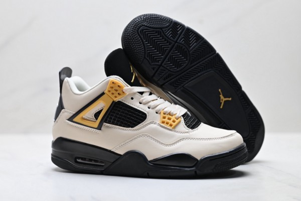 Air Jordan 4 Beige Yellow Black--- (2)