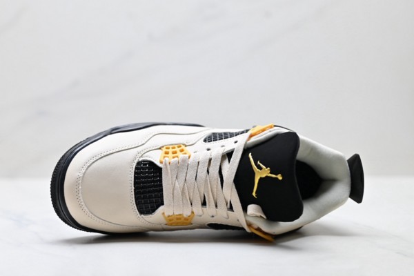 Air Jordan 4 Beige Yellow Black--- (3)