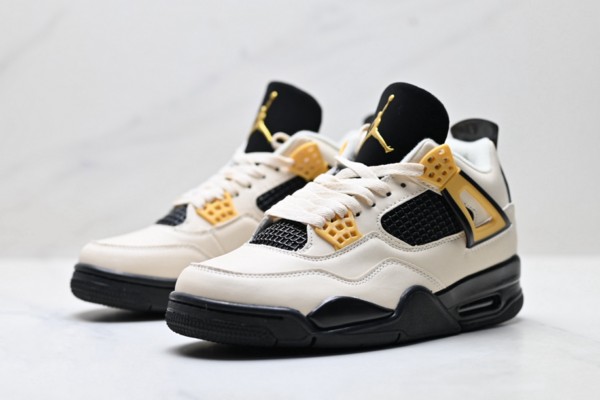 Air Jordan 4 Beige Yellow Black--- (4)