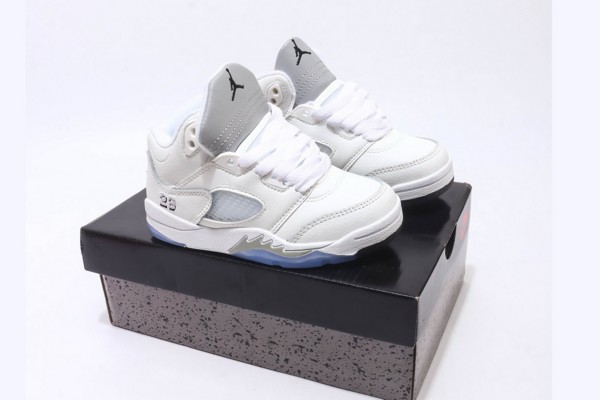 Air Jordan 5 White Metallic Kid--- (4)