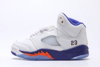 Air Jordan 5 White Purple Kids