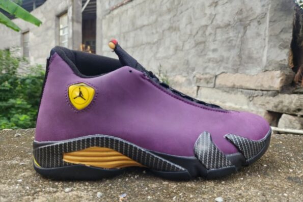 Air Jordan 14 Purple Black Yellow Men's