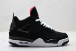 Air Jordan 4 Black Military White Red Men's