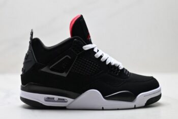 Air Jordan 4 Black Military White Red Men's